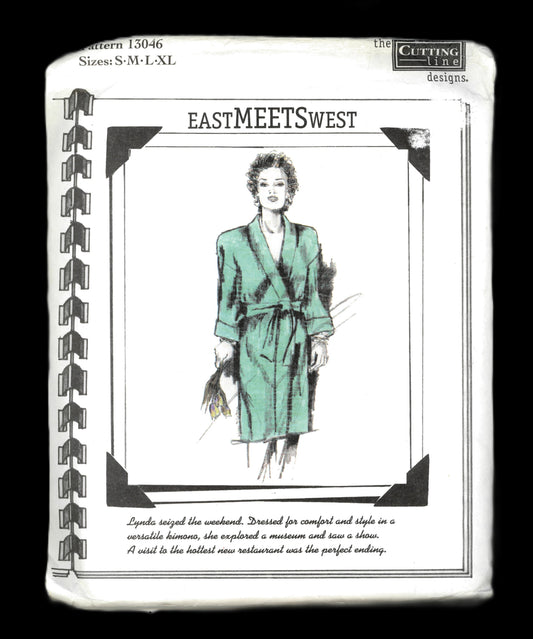 The Cutting Line 13046 East Meets West Kimono Robe Sewing Pattern - UNCUT - Size S M L XL