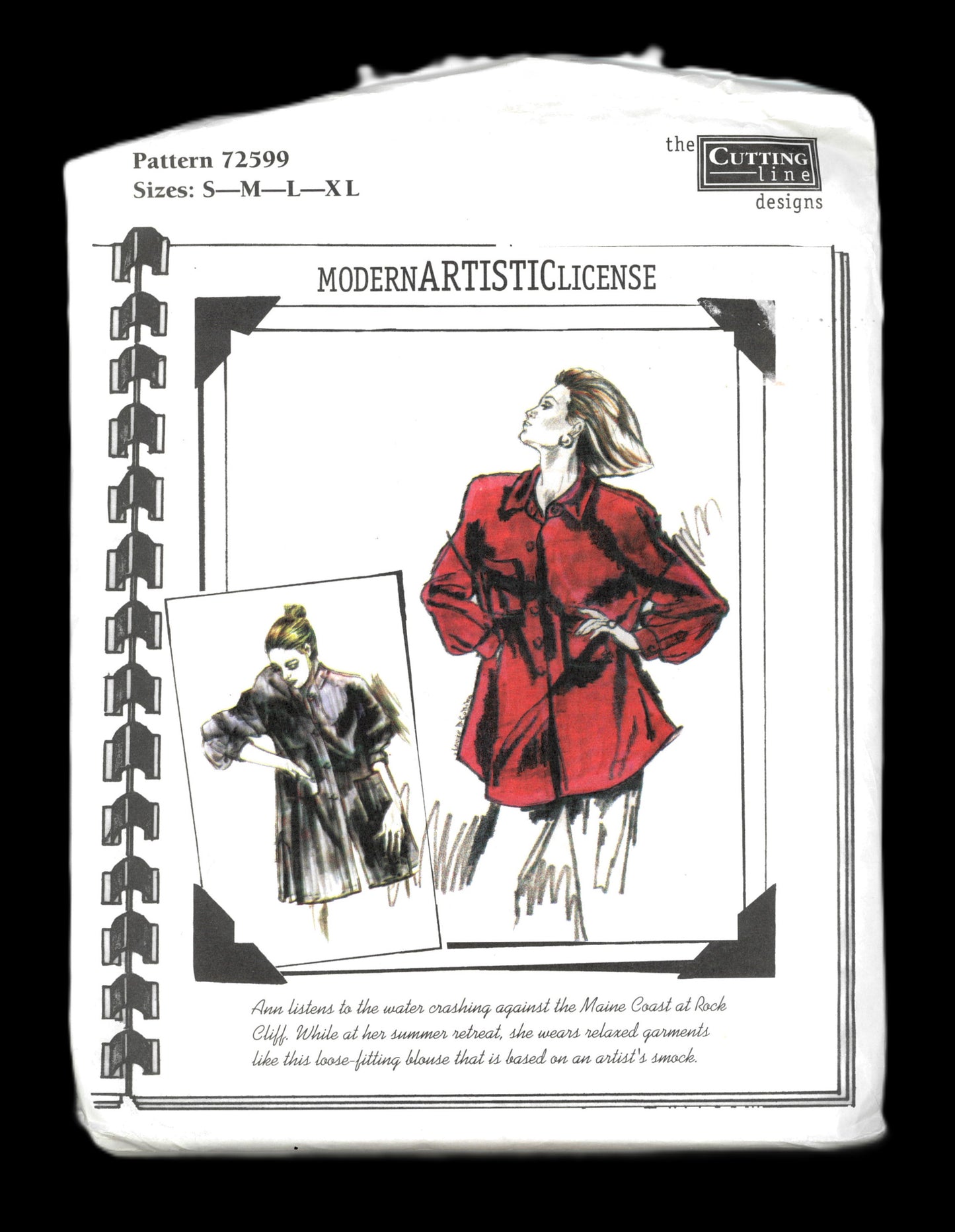 The Cutting Line 72599 Very Oversize Blouse Sewing Pattern - UNCUT - Size S M L XL