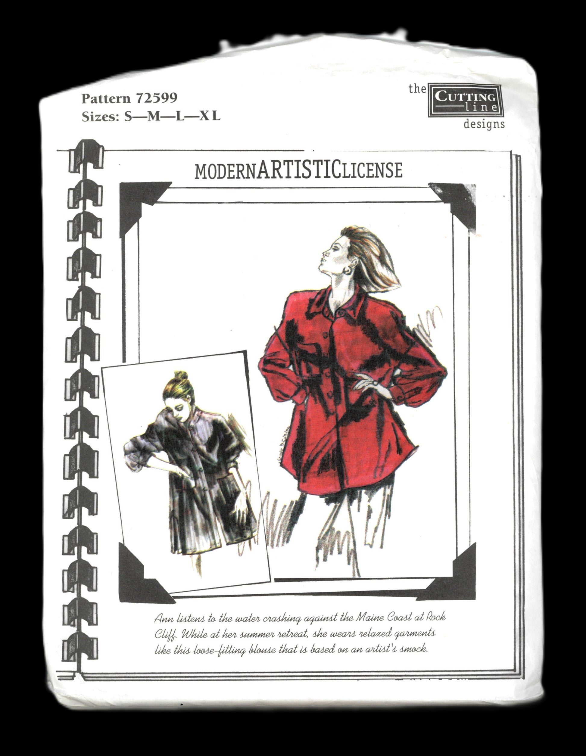 The Cutting Line 72599 Very Oversize Blouse Sewing Pattern - UNCUT - Size S M L XL