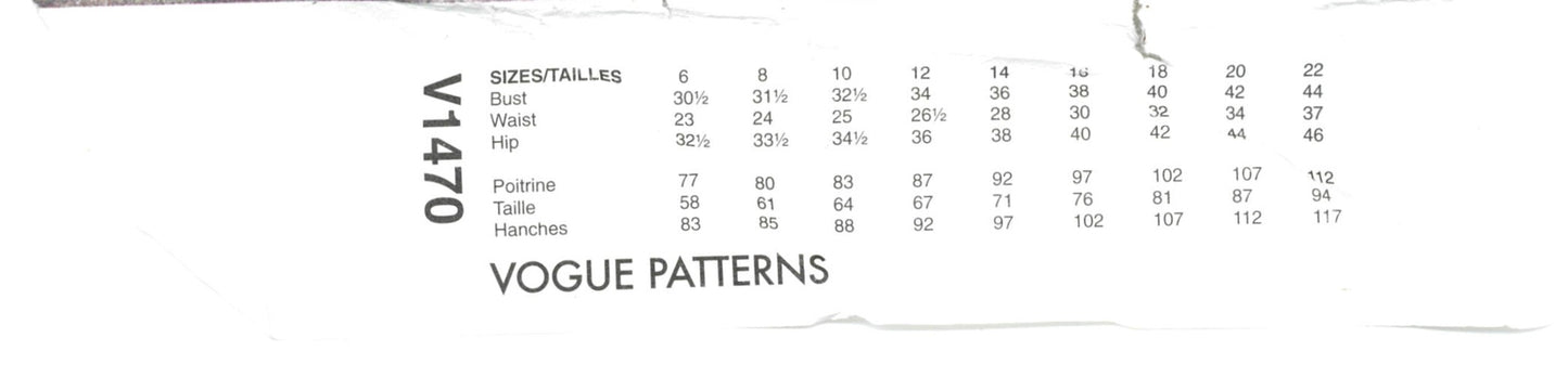 Vogue 1470 Tom and Linda Platt Misses Dress Sewing Pattern - UNCUT - Size 6 8 10 12 14