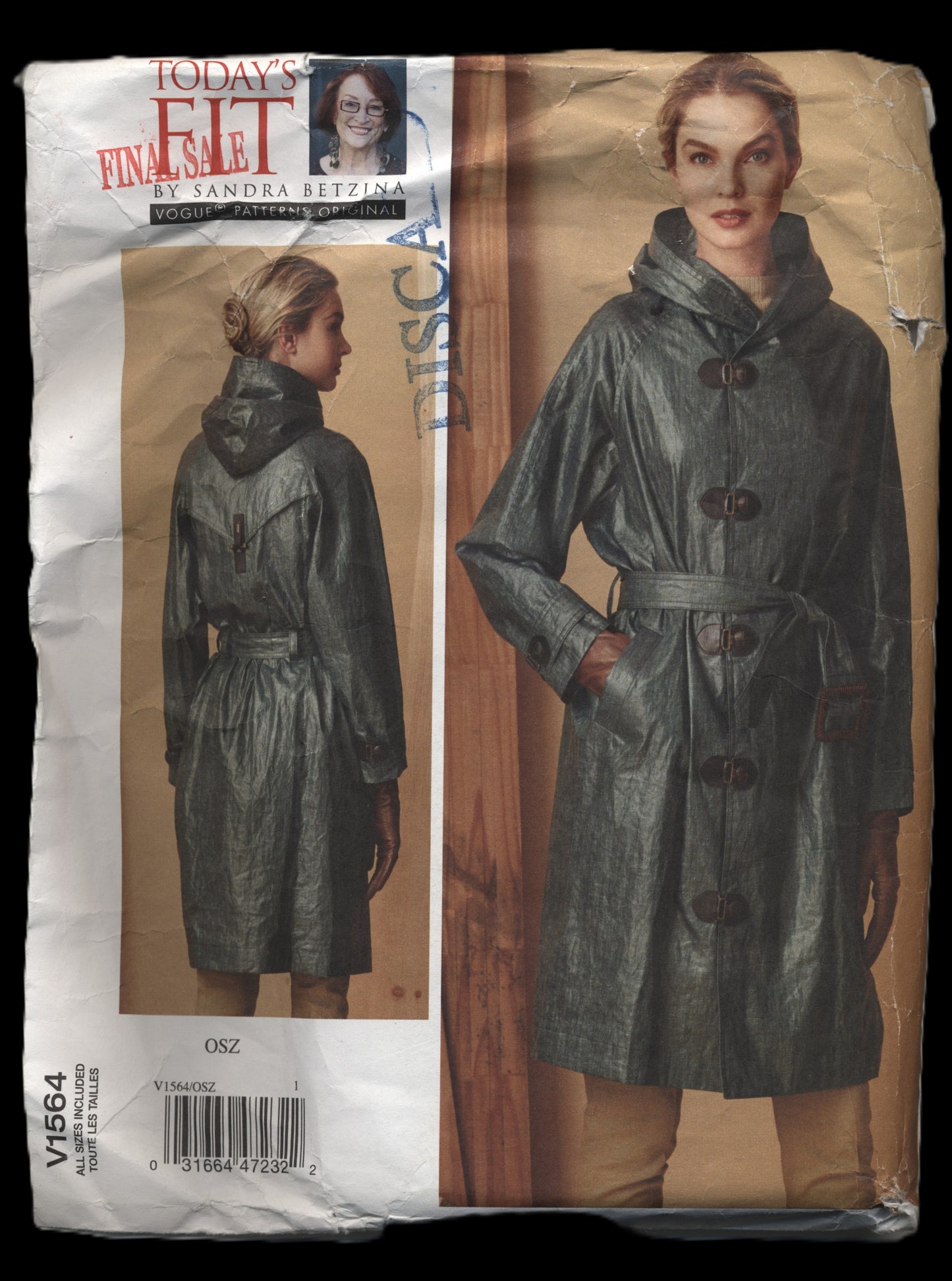 Vogue 1564 Sandra Betzina Misses Coat and Belt Sewing Pattern - UNCUT - Size A B C D E F G H I J