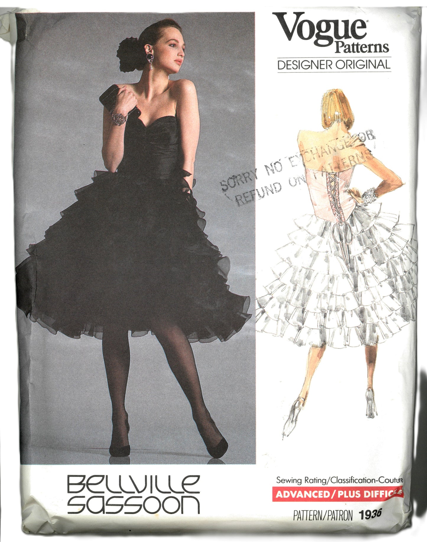 Vogue 1936 Bellville Sassoon Misses Dress Sewing Pattern UNCUT -  Size 10