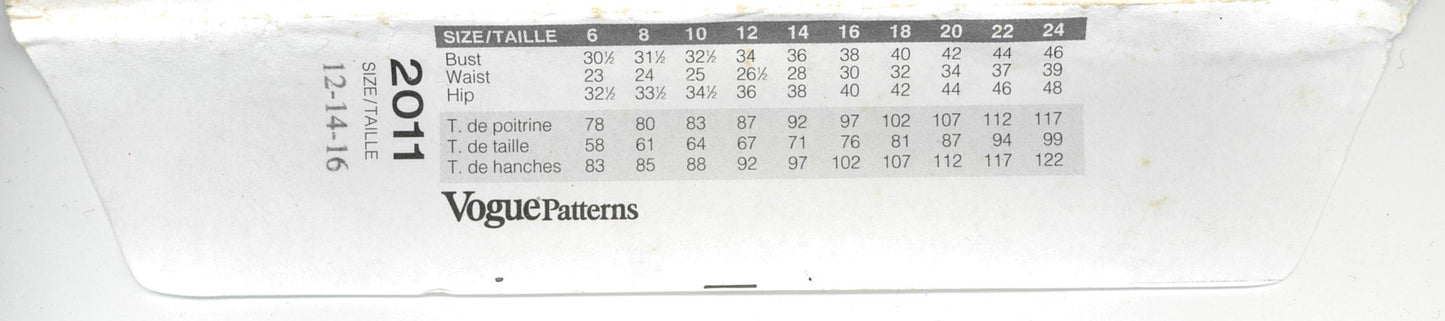 Vogue 2011 Calvin Klein American Designer Misses / Misses Petite Top and Skirt Sewing Pattern - UNCUT - Size 12 14 16