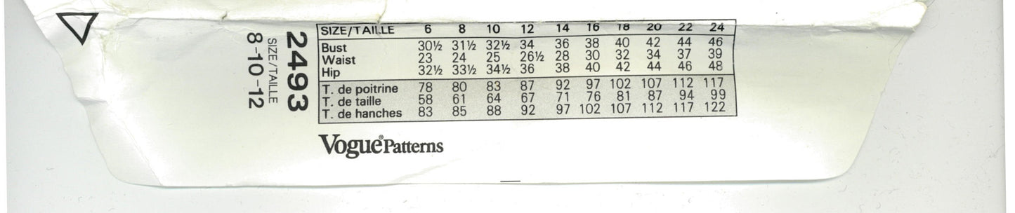 Vogue 2493 TAMOTSU Misses Jacket Skirt and Culottes Sewing Pattern - UNCUT - Size 8 10 12