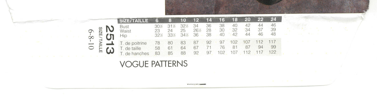 Vogue 2513 Guy Laroche Misses Jacket and Skirt Sewing Pattern - UNCUT -  Size 6 8 10