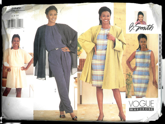 Vogue 2521 Misses B. Smith Jacket Coat Dress and Jumpsuit Sewing Pattern - UNCUT - Size 6 8 10