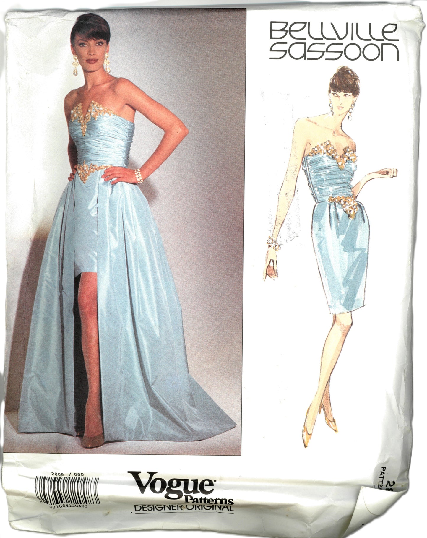 Vogue 2805 Bellville Sassoon Misses Dress and Overskirt Sewing Pattern  UNCUT -  Size 6 8 10