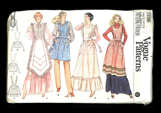 Vogue 7256 Misses Aprons Sewing Pattern - UNCUT Size Small or Size Medium