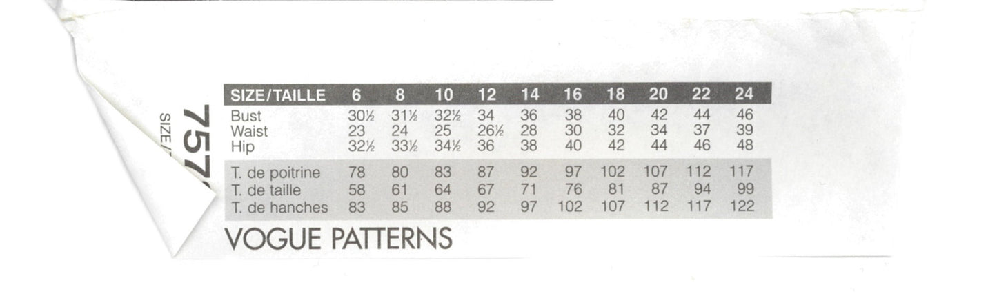 Vogue 7578 The Vogue Woman Misses / Misses Petite Jacket Skirt and Pants Sewing Pattern - UNCUT - Size 8 10 12