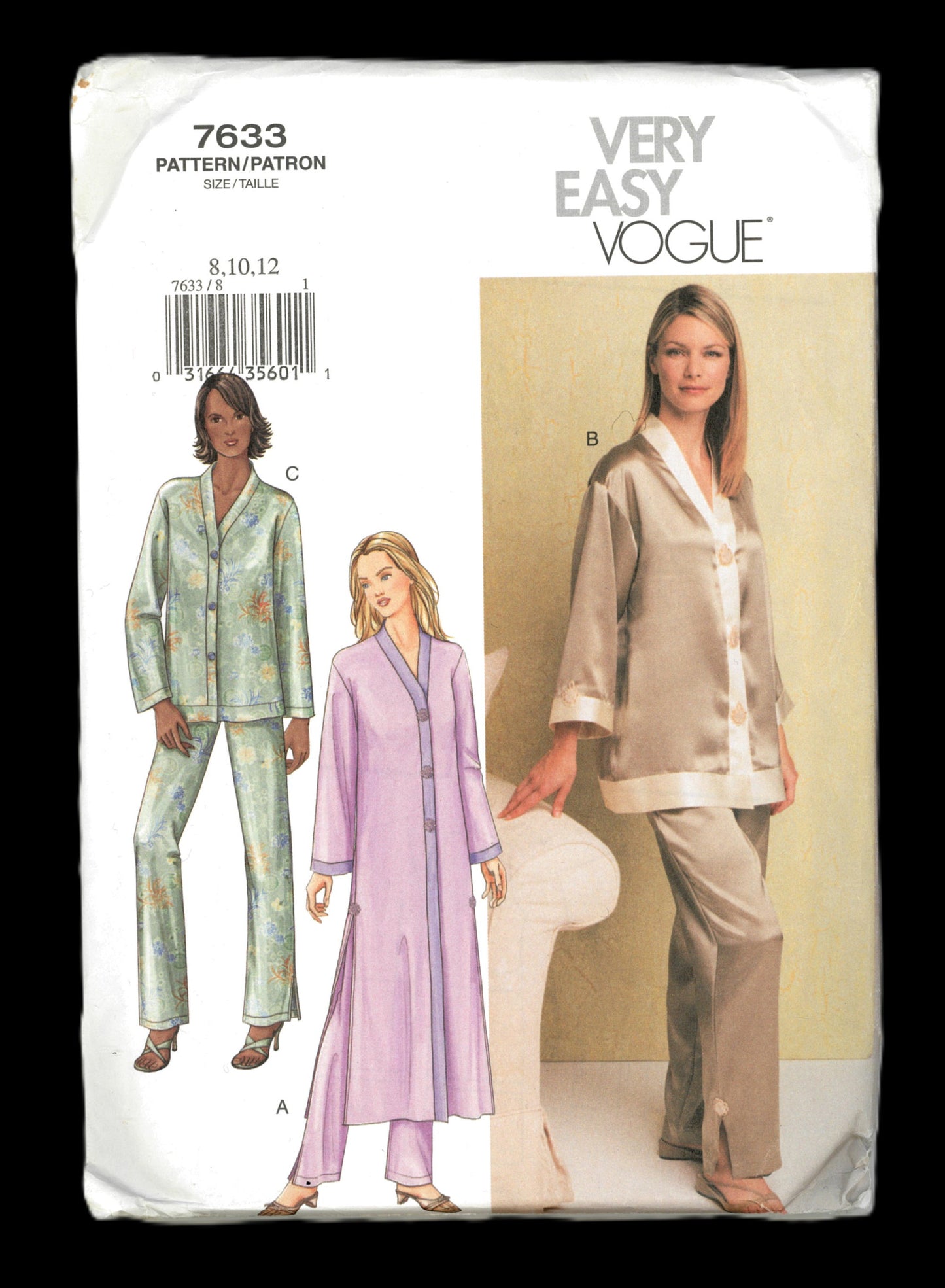 Vogue 7633 Misses / Misses Petite Robe Top and Pants Sewing Pattern - UNCUT  - Size 8 10 12