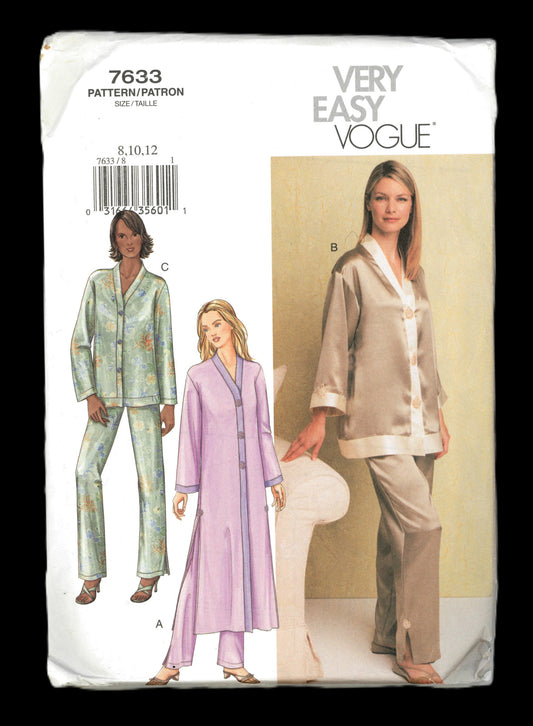 Vogue 7633 Misses / Misses Petite Robe Top and Pants Sewing Pattern - UNCUT  - Size 8 10 12