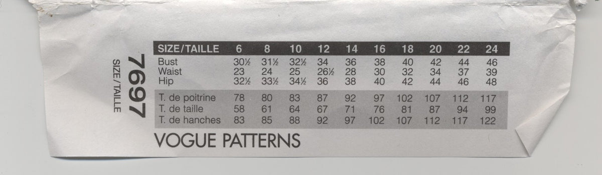 Vogue 7697 Misses / Misses Petite Shirt Top and Pants Sewing Pattern - UNCUT - Size 14 16 18