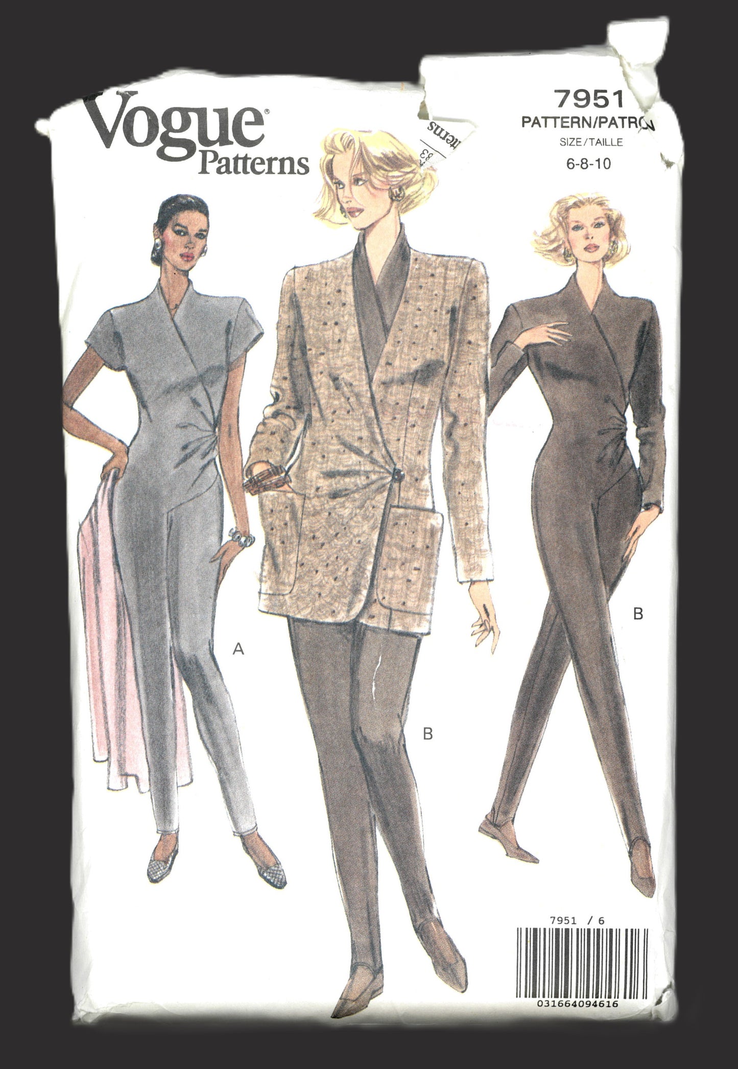 Vogue 7951 Misses jacket and Jumpsuit Sewing Pattern - UNCUT - Size 6 8 10