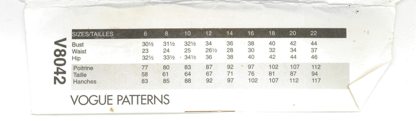 Vogue 8042 Misses / Miss Petite Jacket Sewing Pattern UNCUT  Size 12 14 16