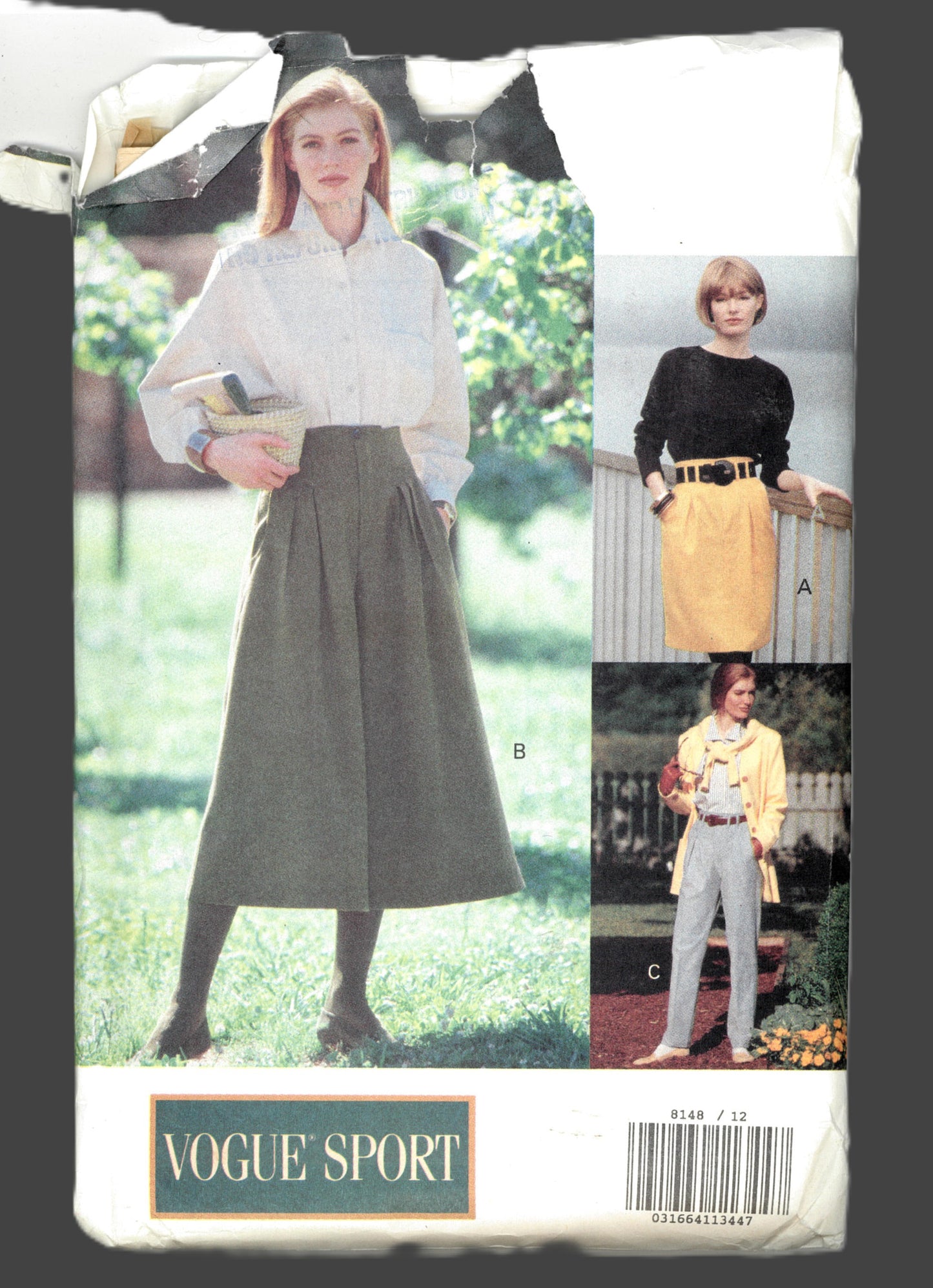 Vogue 8148 Misses Skirt Split Skirt and Pants Sewing Pattern - UNCUT - Size 12 14 16