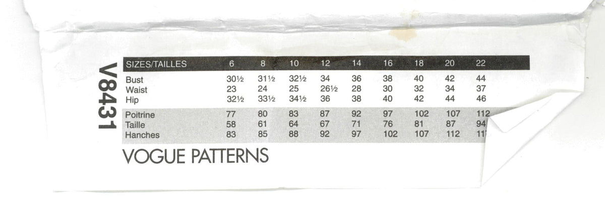 Vogue 8431 Misses Jacket Sewing Pattern - UNCUT - Size 12 14 16