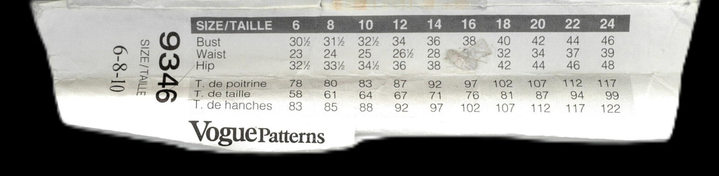 Vogue 9346 Misses Robe Belt and Nightgown Sewing Pattern  - UNCUT Size 6 8 10