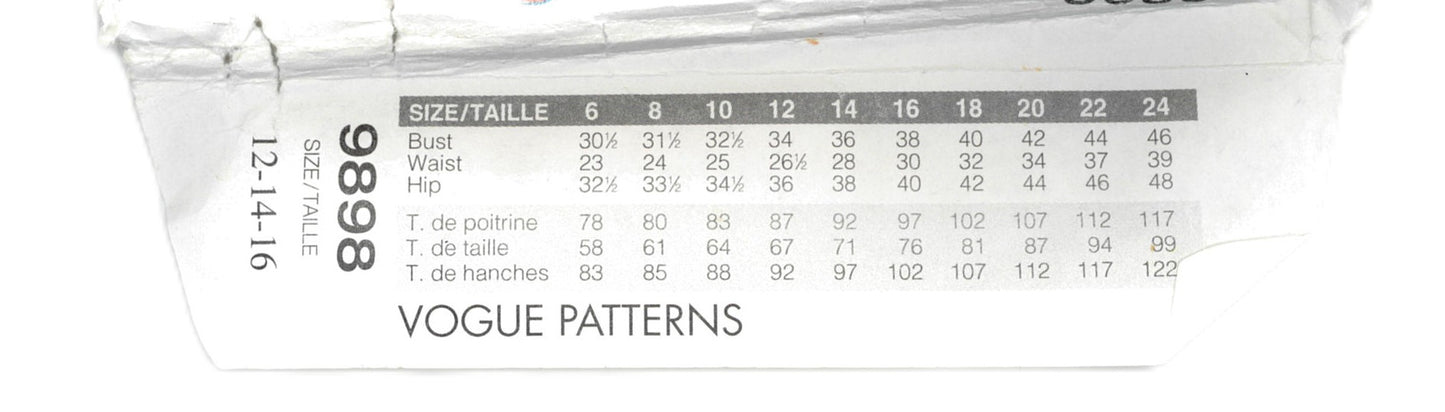 Vogue 9898 Koko Beall Misses Jacket Top and Pants Sewing Pattern UNCUT Size 12 14 16