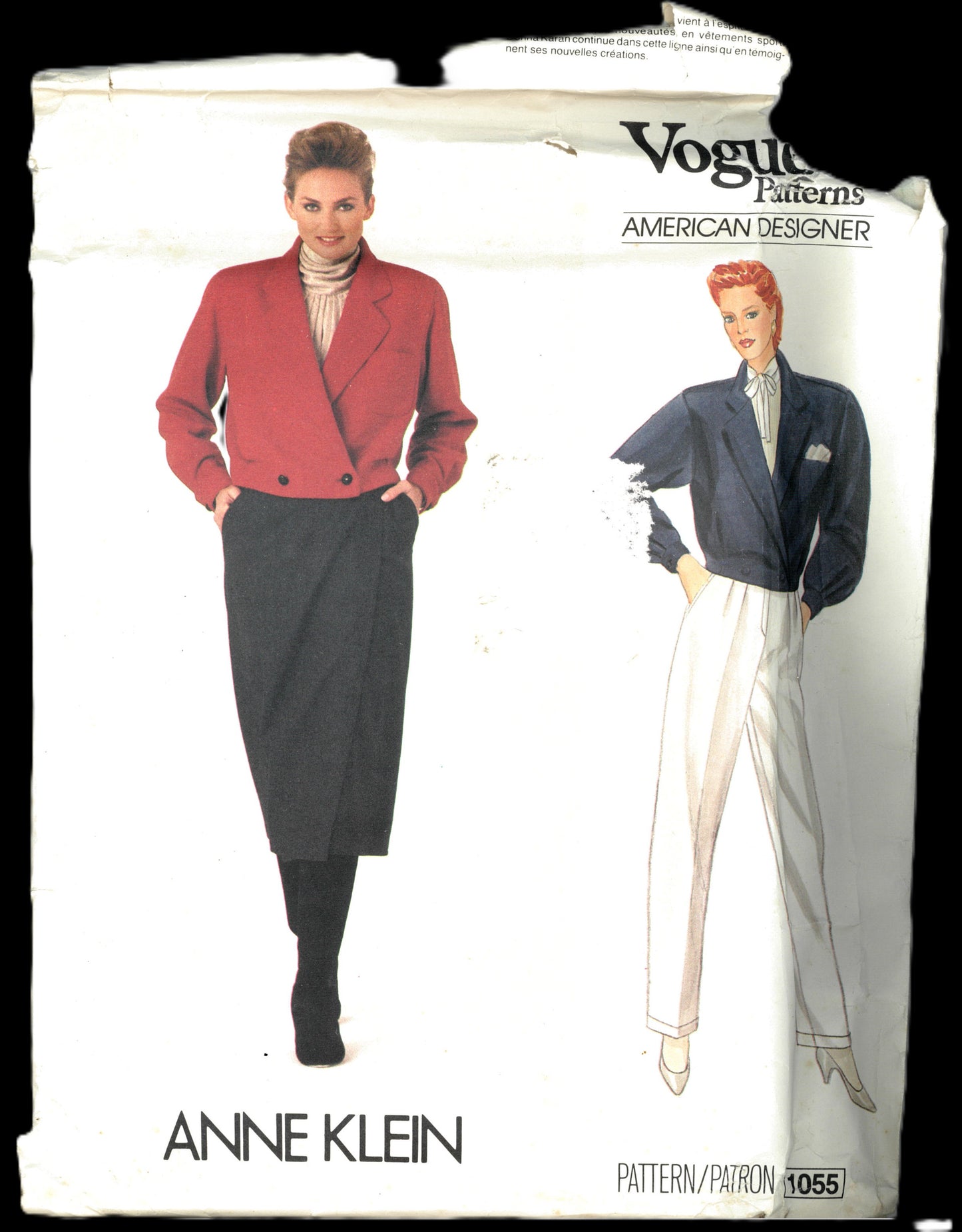 Vogue 1055 Anne Klein Misses Jacket Pants and Skirt Sewing Pattern - UNCUT - Size 12