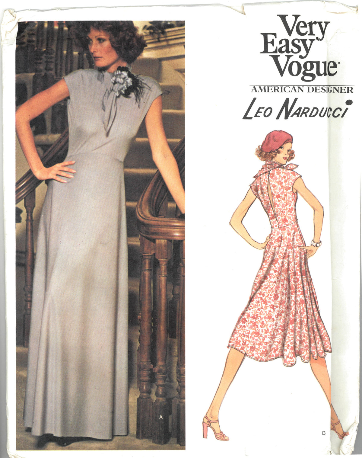 Vogue 1202 Leo Narducci Misses Evening Dress and Scarf Sewing Pattern - UNCUT - Size 14
