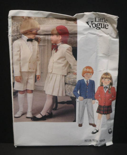 Vogue 1313 Little Vogue Childrens Jacket Skirt Pants and Shorts  Sewing Pattern - UNCUT - Size 4 or Size 6X