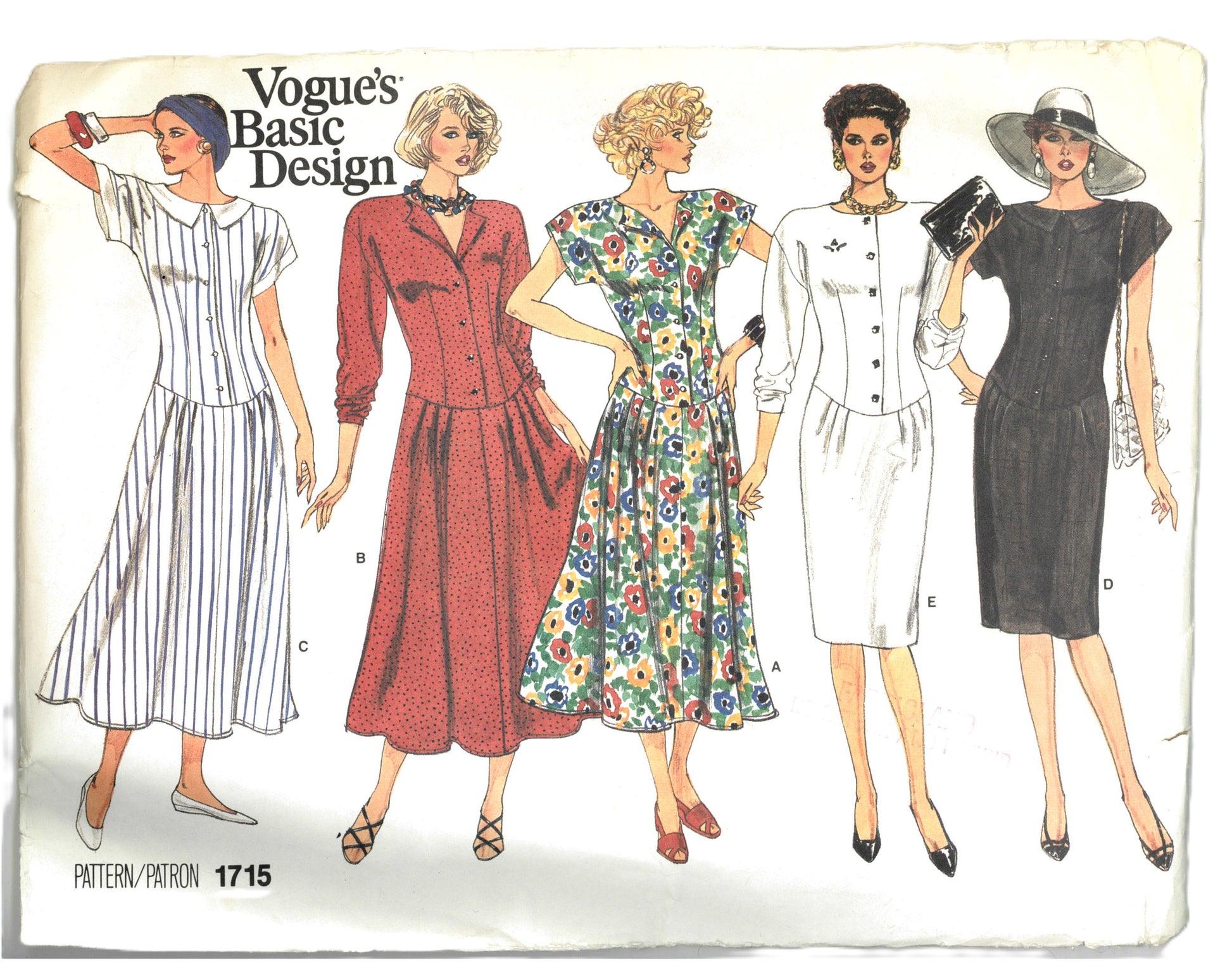 Vogue 1715 Misses Dress Sewing Pattern - UNCUT - Size 6 8 10