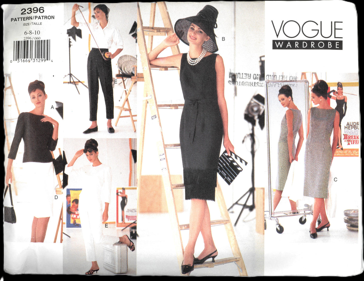 Vogue 2396 Audrey Hepburn Inspired Misses / Misses Petite jacket Dress Top Skirt Pants and Shirt Sewing Pattern - UNCUT - Size 6 8 10