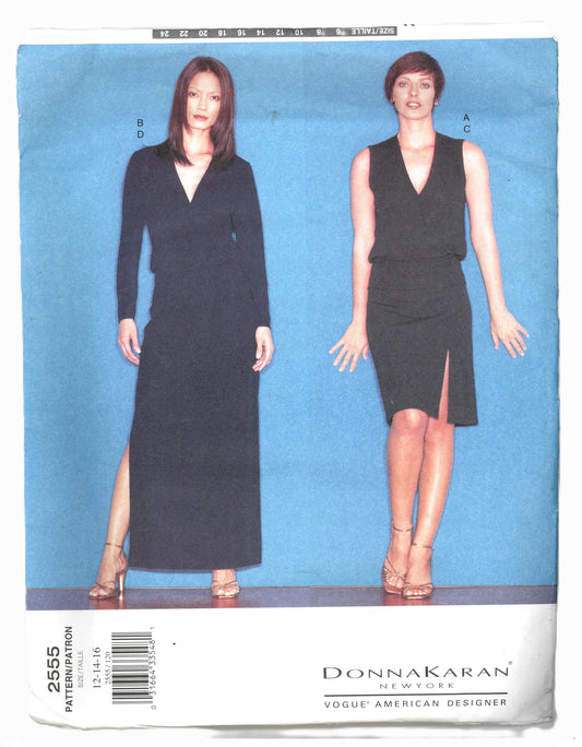 Vogue 2555 Donna Karan DKNY Misses Top and Skirt Sewing Pattern - UNCUT - Size 12 14 16