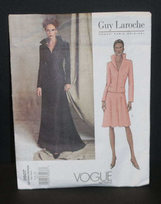 Vogue 2607 Guy Laroche Misses Jacket and Pants Sewing Pattern - UNCUT -  Size 6 8 10