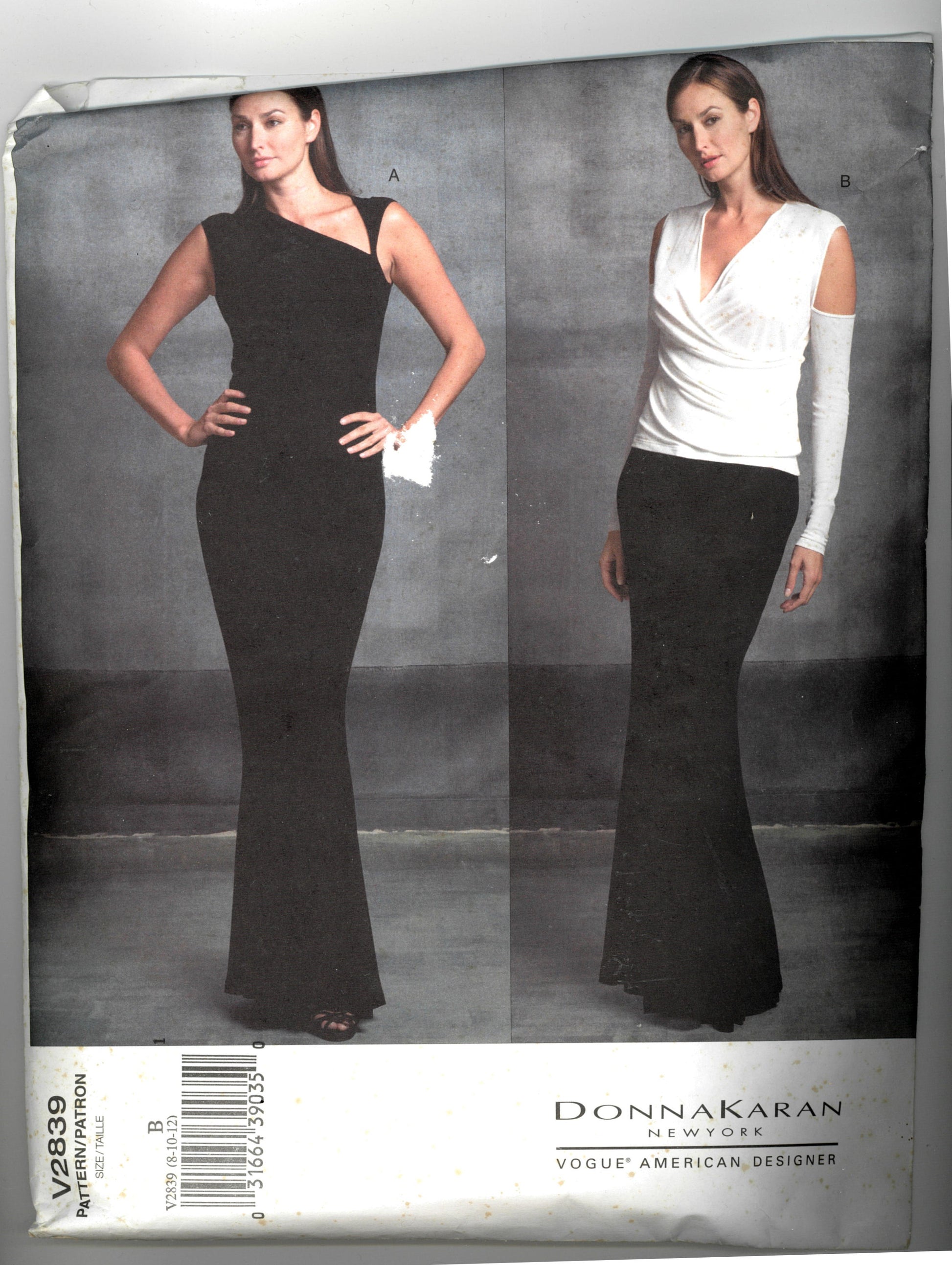 Vogue 2839 Donna Karan DKNY Misses Top and Skirt Sewing Pattern - UNCUT - Size 8 10 12