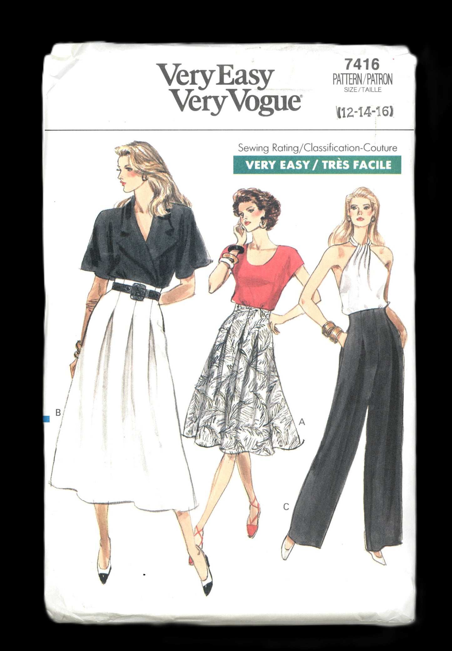 Vogue 7416 Misses / Misses Petite Skirt and Pants Sewing Pattern - UNCUT - Size 12 14 16
