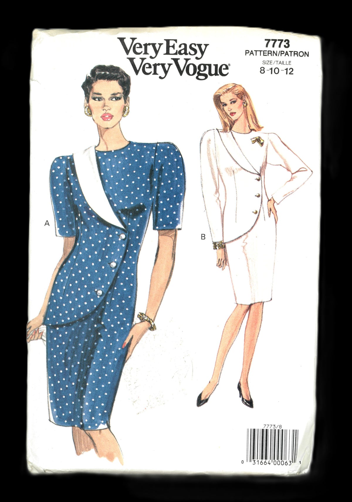 Vogue 7773 Misses / Misses Petite Dress Sewing Pattern UNCUT Size 8 10 12