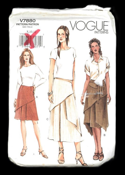 Vogue 7880 Misses Skirt Sewing Pattern UNCUT Size 8 10 12