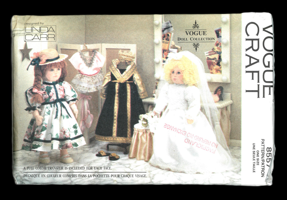 Vogue 8557 Linda Carr 18" Doll Clothes Sewing Pattern UNCUT