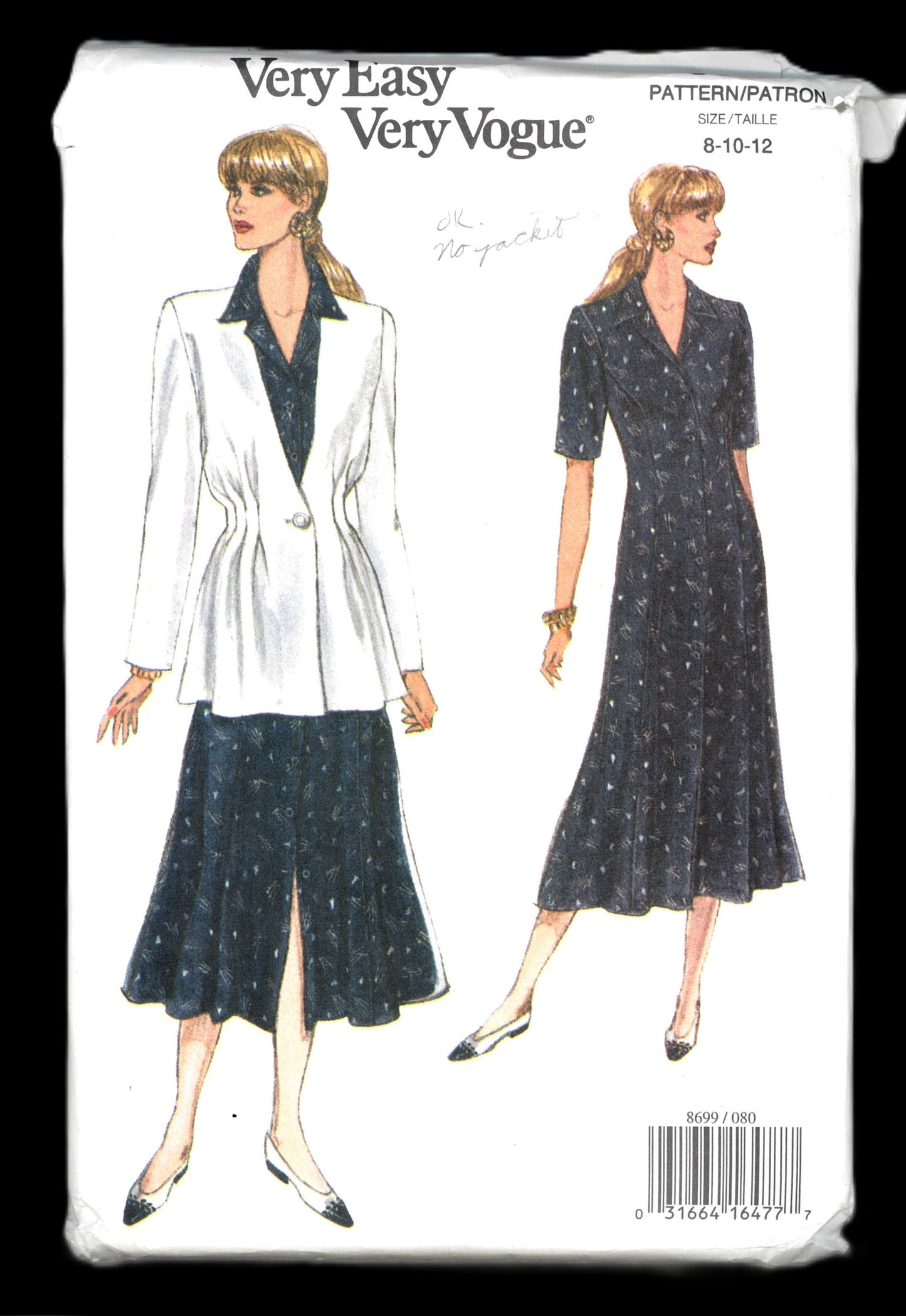 Vogue 8699 Misses Jacket and Dress Sewing Pattern - UNCUT - Size 8 10 12