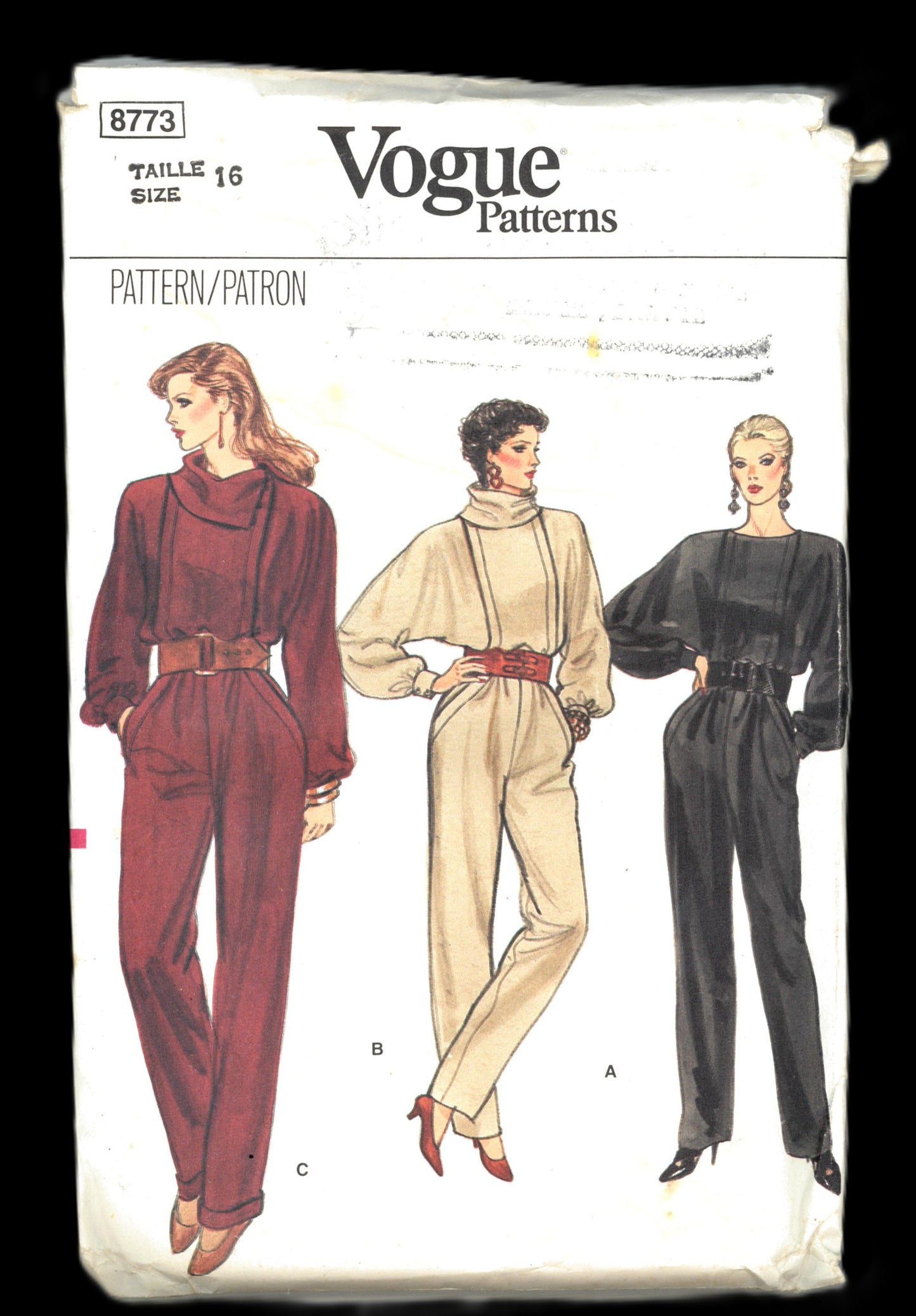 Vogue 8773 Misses Jumpsuit Sewing Pattern - UNCUT - Size 16