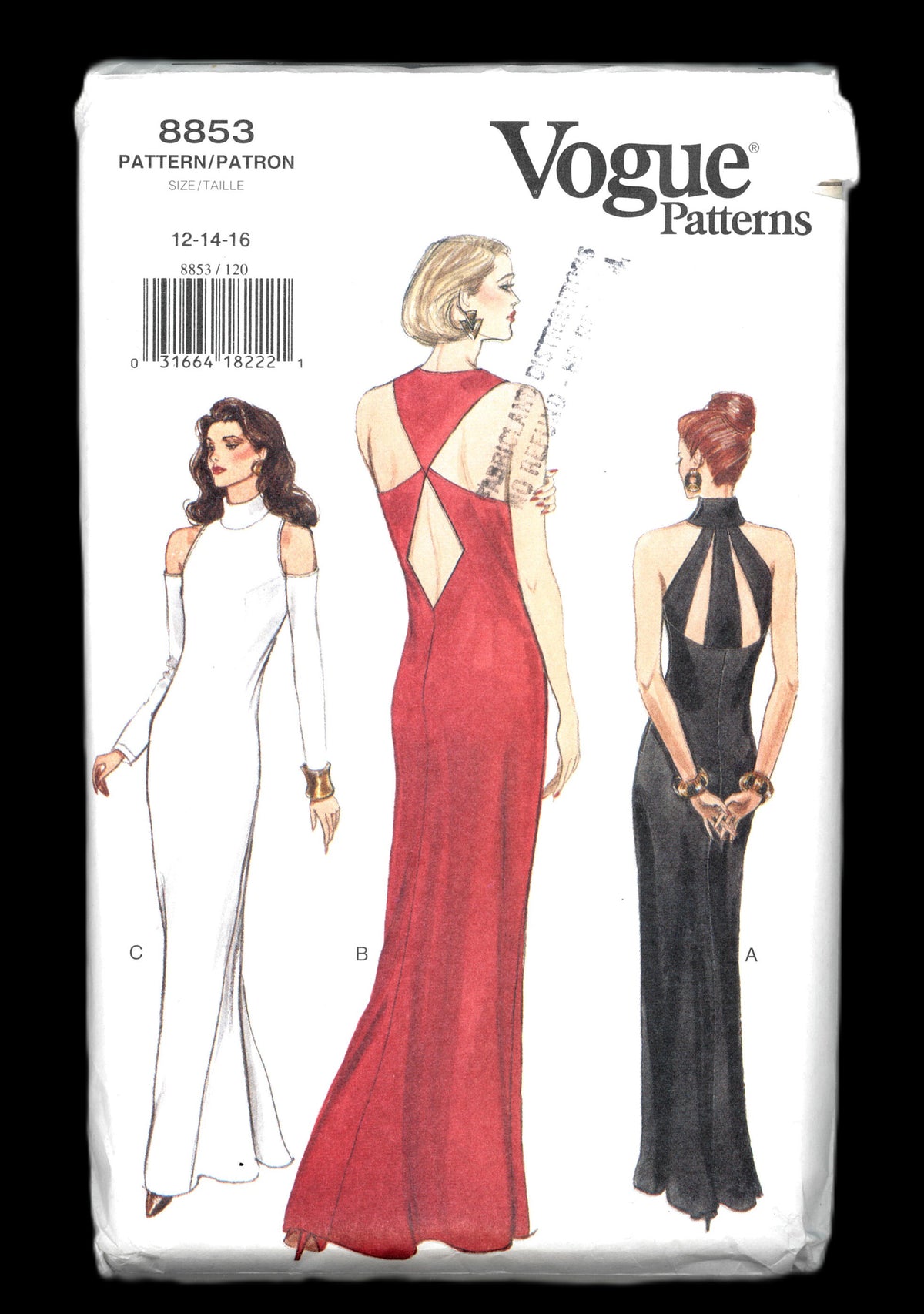 Vogue 8853 Misses Dress Sewing Pattern - UNCUT - Size 12 14 16
