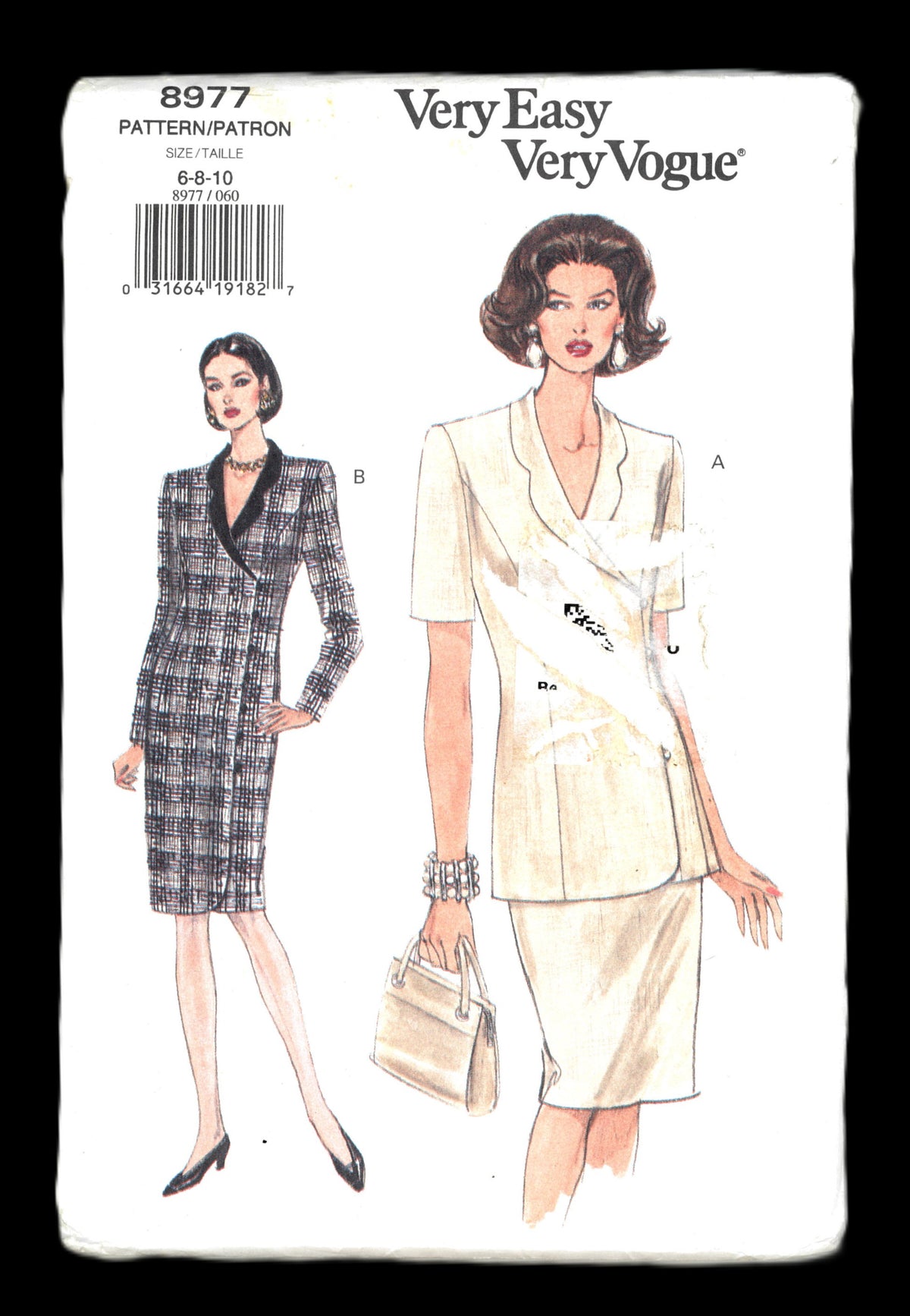 Vogue 8977 Misses / Misses Petite Dress Top and Skirt Sewing Pattern UNCUT Size 6 8 10