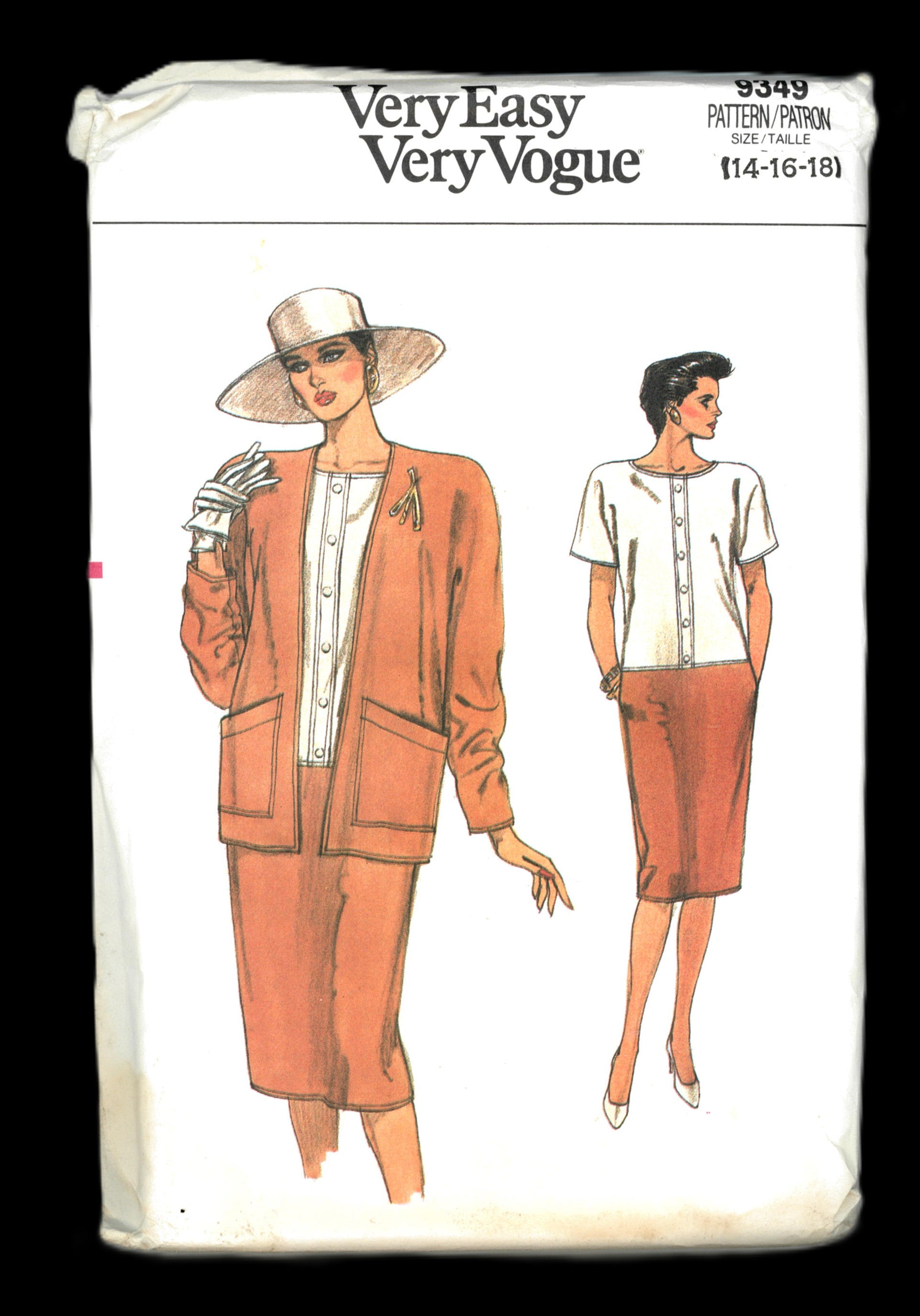 Vogue 9349 Misses jJacket and Dress Sewing Pattern - UNCUT - Size 14 16 18