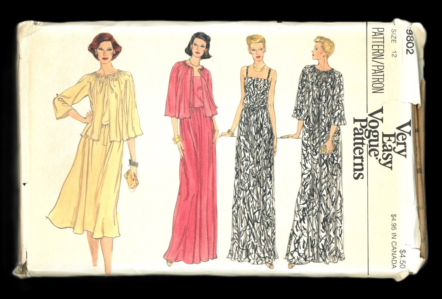 Vogue 9802 Misses Jacket Dress and Coat Sewing Pattern - UNCUT - Size 12