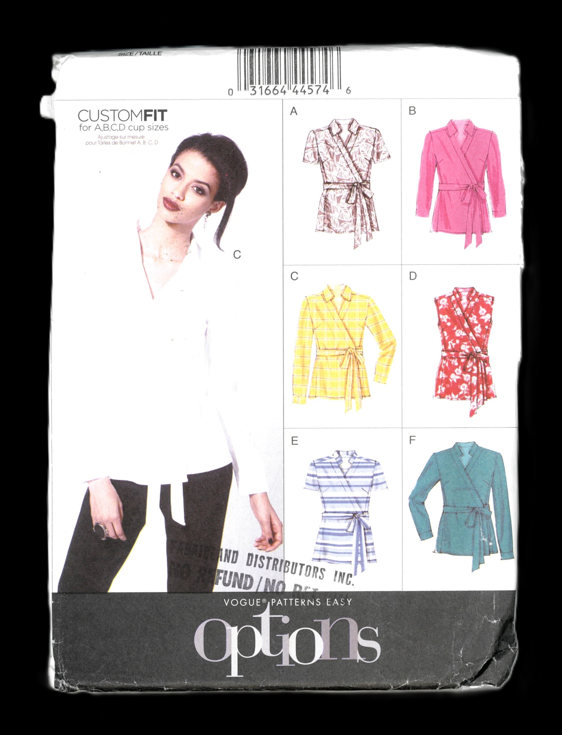 Vogue Options 8833 Misses Blouse Sewing Pattern - UNCUT - Size 16 18 20 22 24