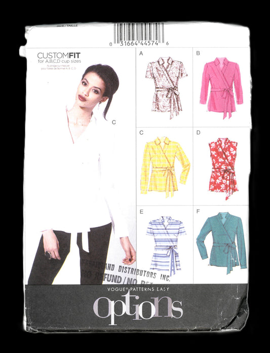Vogue Options 8833 Misses Blouse Sewing Pattern - UNCUT - Size 16 18 20 22 24