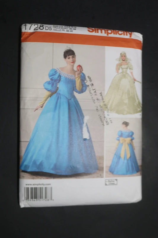 Simplicity 1728 Misses Costumes Sewing Pattern UNCUT  - Size 4 6 8 10 12